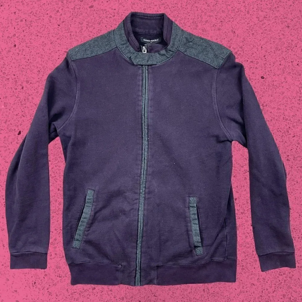 Banana republic track jacket zip sweatshirt